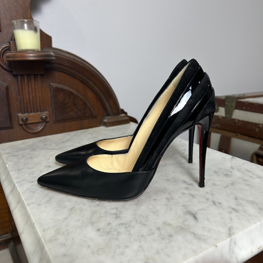 Christian Louboutin Super Pump 100 Black/Black Patent size 35